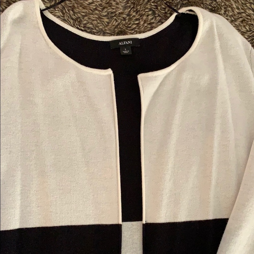 Alfani Color Block Long Sleeve Open Cardigan - image 2